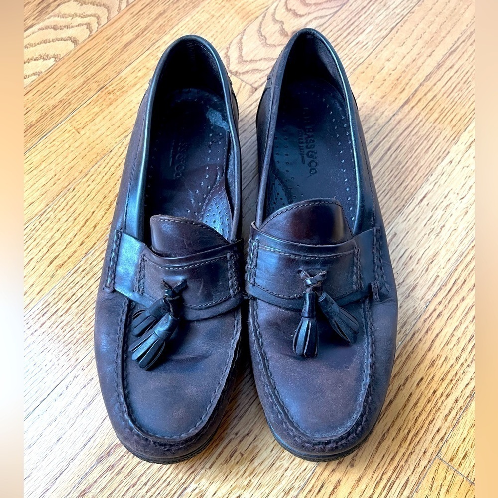 Weejuns Brown Vintage Leather Mens Loafers Size 10.5